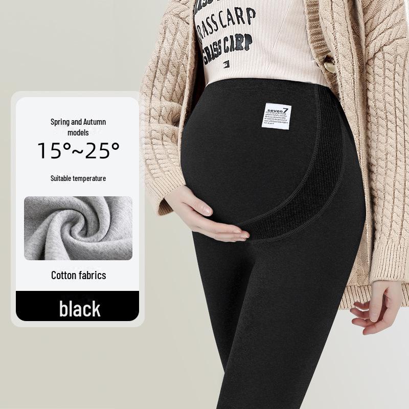 

Регулируемые леггинсы для беременных: Весенне-осенние брюки с поддержкой живота Nine-Point для беременных женщин XXL чёрный