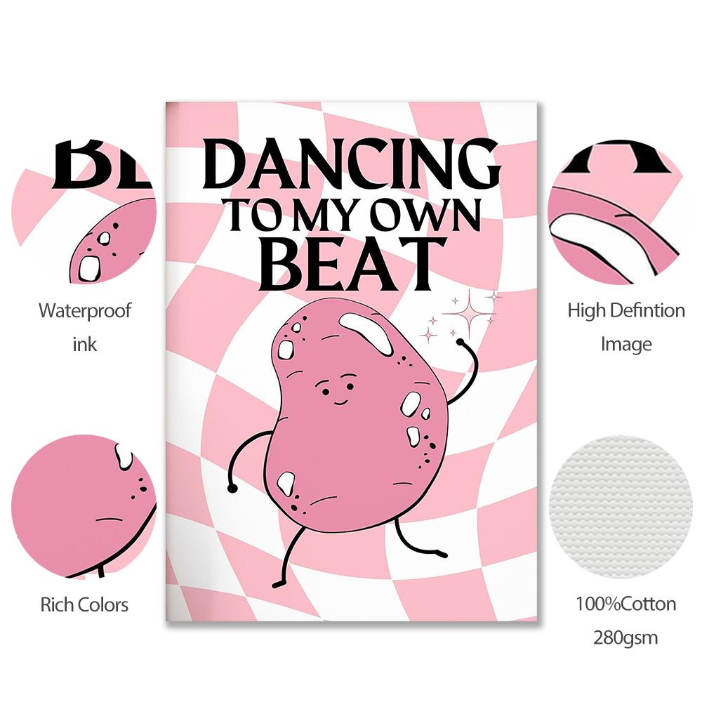 Cartoon Bad Girl Wall Art Poster Print Trendy Pink Apartment Home Decor Pop Culture Dorm Canvas Painting Room Street Dance