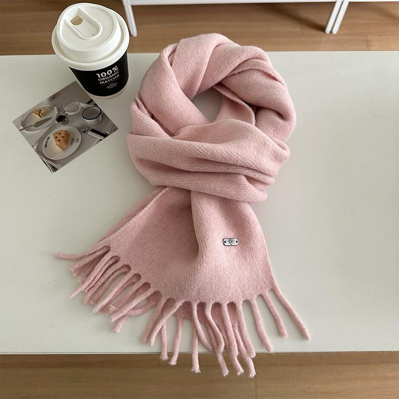 Weicher Damen-Langquastenschal für Paare Warmer Strickschal für Herbst und Winter