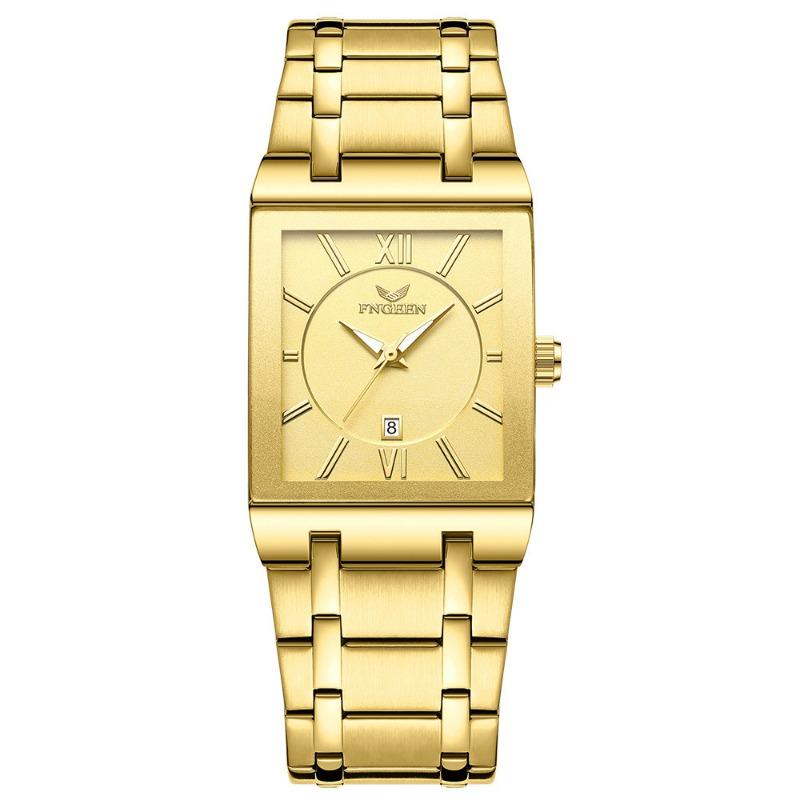 

Top Brand New Business Men s Watch Waterproof Calendar Men s Square Watch Steel Mesh Strap Quartz Wrist Watch