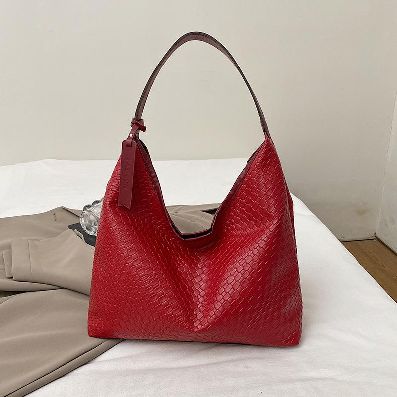 

Casual retro large-capacity bag women s 2025 new high-value popular versatile foreign-style shoulder bag bucket bag червоний