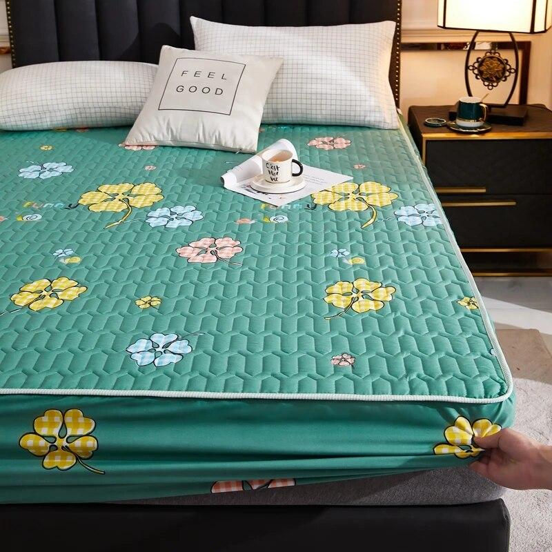 Wasserdichter Matratzenbezug, verdicktes Bettpolster, weicher Stoff, Bettdecke, Bettwäsche, Bettwäsche, Matratzenschoner für Zuhause, Wohnzimmer