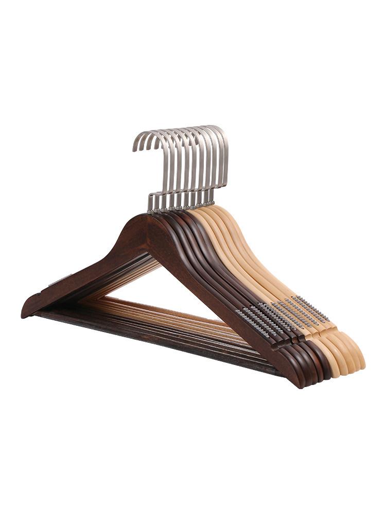 Solid Wood Non-Slip Clothes Hanger for Home, Hotel & Store - Adult Size
