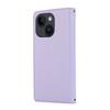 For iPhone 15 Case Multi Card Slots Zipper Rhombus Leather Phone Cover with Wrist Strap