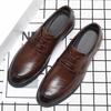 Leather Shoes Men's Style Derby British Style Groom's Wedding Autumn Low Cut Pointed Formal Business Men's Shoes