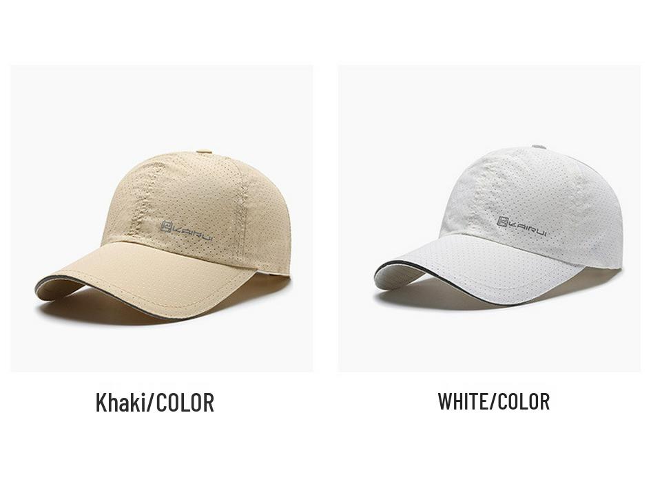 Men's Mesh Quick-Dry Baseball Cap - Breathable Sun Protection with Reflective Sandwich Brim Duckbill Hat.