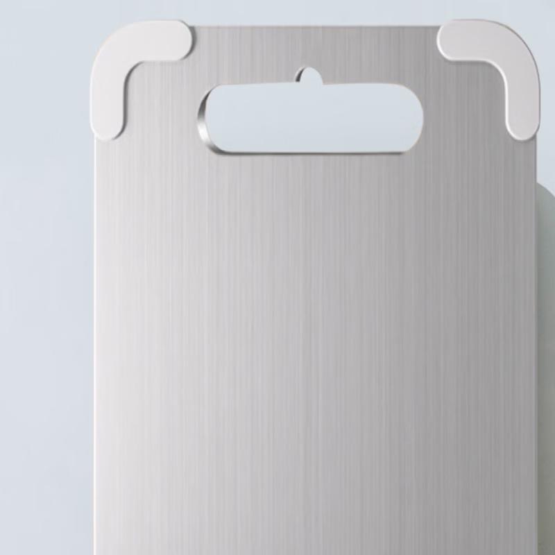 Abdo Double-Sided Stainless Steel & Silicone Cutting Board