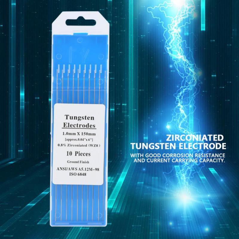 1*150mm Tungsten Electrodes For Welding AC TIG Low Resistance Green Tip WP Weld