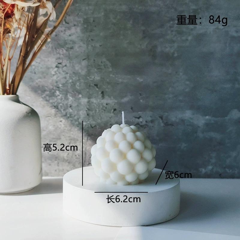 

1Pc Handmade Bubble Soy Wax Candle - Nordic Geometric Ball Scented Candle, Home Decor Ambience Craft Gift