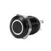 Car 12mm LED Light Momentary Push Button   Toggle Black Case 2A