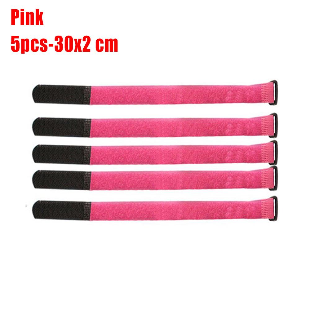 5Pcs Nylon Antiskid Cable Tie Down Straps For Rc Eachine Lipo Battery Multicolor Nylon Straps Magic Tapes Sticker 20/30*2Cm Set