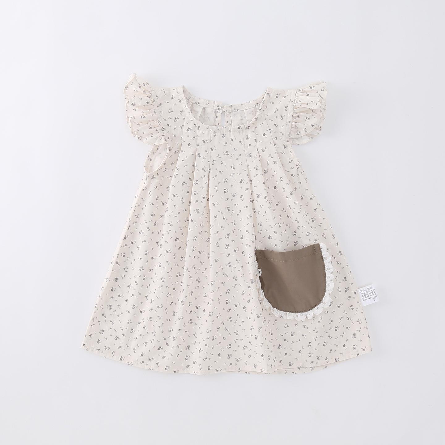 2026 New Style Girls Sleeveless Floral Summer Princess Dress 73 cm белый