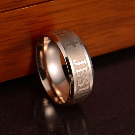 Cool Jesus Ring Detailed Carving Durable Not Easy To Deform