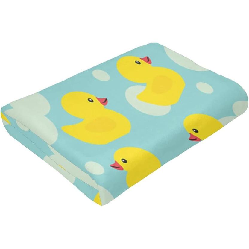 Yellow Cartoon Duck Flannel Fleece Throw Blankets for Bed Sofa Living Room Soft Blanket Warm Throw Blanke
