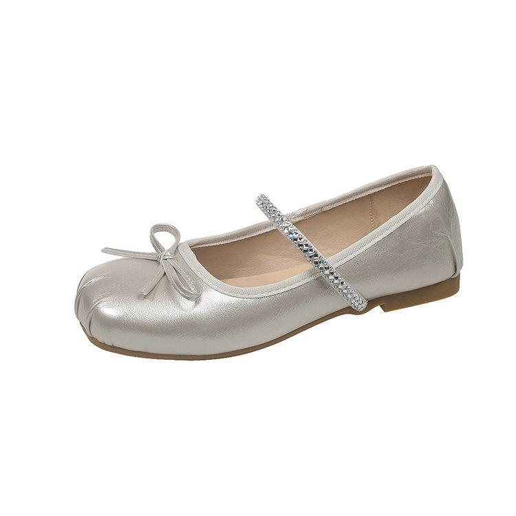 

Французские балетки, серебристые туфли-лодочки женские, новинка осени, для сочетания с юбками, балетки, Мэри Джейн и туфли из маленькой кожи P378 40 золотой