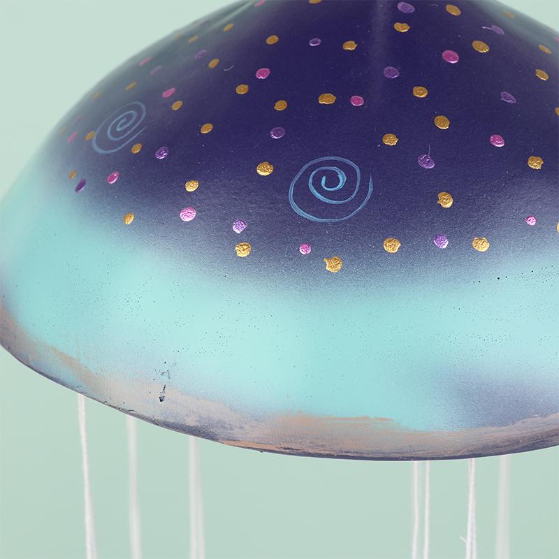 קמפנולת פטריות בעבודת יד אמנות שרף פטריות פעמוני רוח פטריות צבעוניות לעיצוב חיצוני מקורה פטיו מרפסת גן