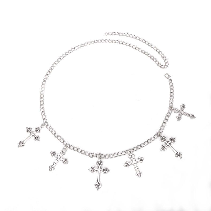 

1pc Cross Waist Decor, Versatile Chic Punk Style Fashion Accessory S