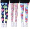 3 stk Kreative Jenteleggings Bukser Trykk Blomster Gymnastikktøy Bukser