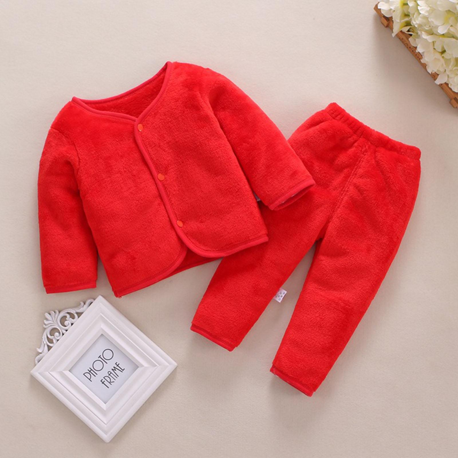 

Детский термокомплект с флисовой подкладкой, бесшовное белье, подходит для детей среднего и старшего возраста 73 красный