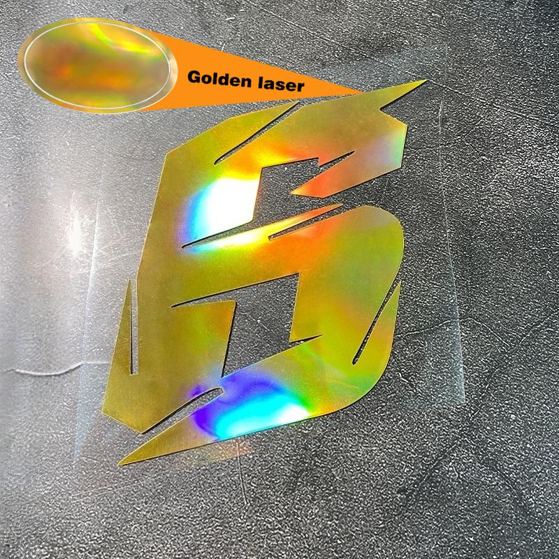 1PC 0to9 Gold Laser Number Motorcycle Stickers Waterproof for Motorbike Fairing Fender Fuel Tank Helmet Bicycle Vinyl Decals