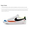 Nike Blazer Low '77 GS Big Kids Lifestyle Shoes White Black Signal Blue Orange DV1747-101