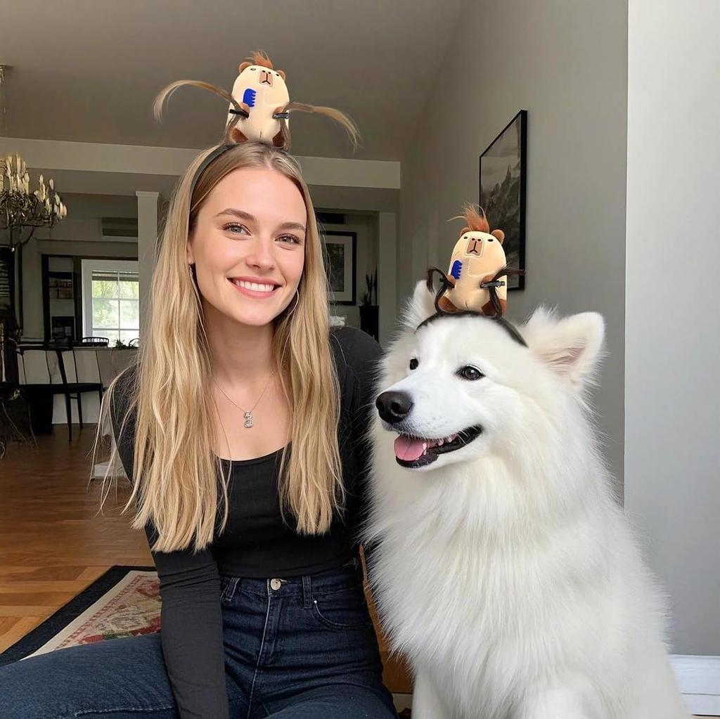 [Sotine] Capybara Headband, Funny Plush Hairclip