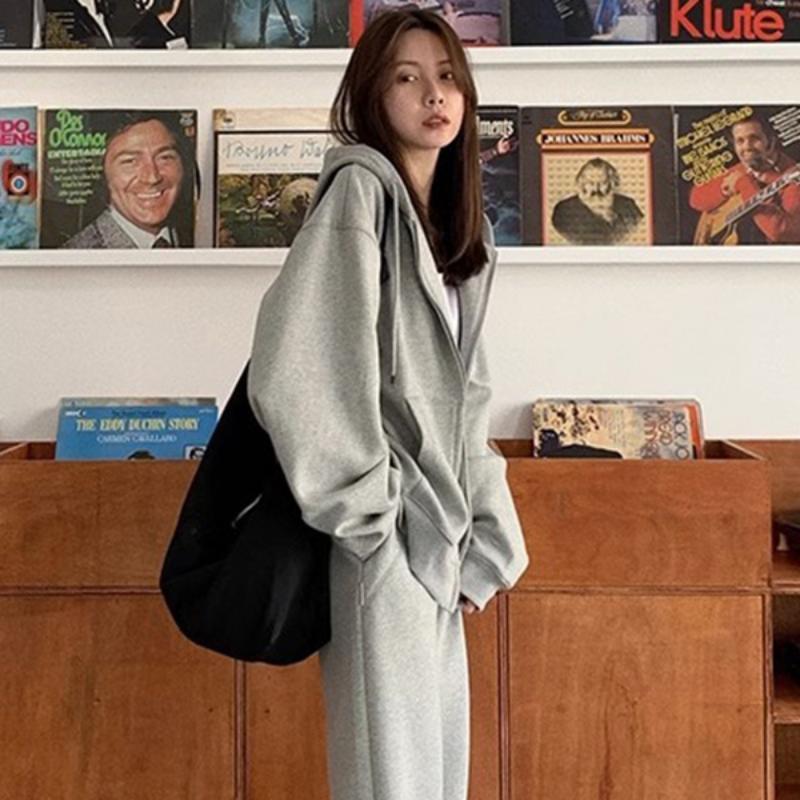 Women's Hooded Sweatshirt/zip-up Cardigan for Autumn/winter; Casual Outerwear for Women