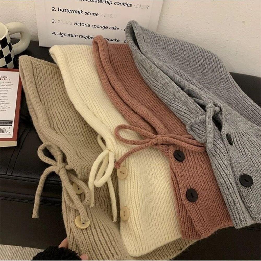 Simple Balaclava Hat Beanie Knitted Hat Warm Ear Protection Hat  Streetwear