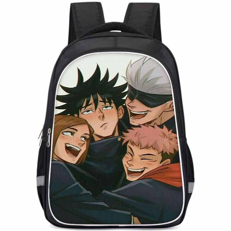 Spacious Jujutsu Kaisen Backpack For Kids With Lightweight Oxford Fabric