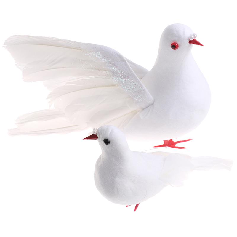 Artificial Simulation Peace Dove Foam Feather Birds Wedding Crafts Ornament
