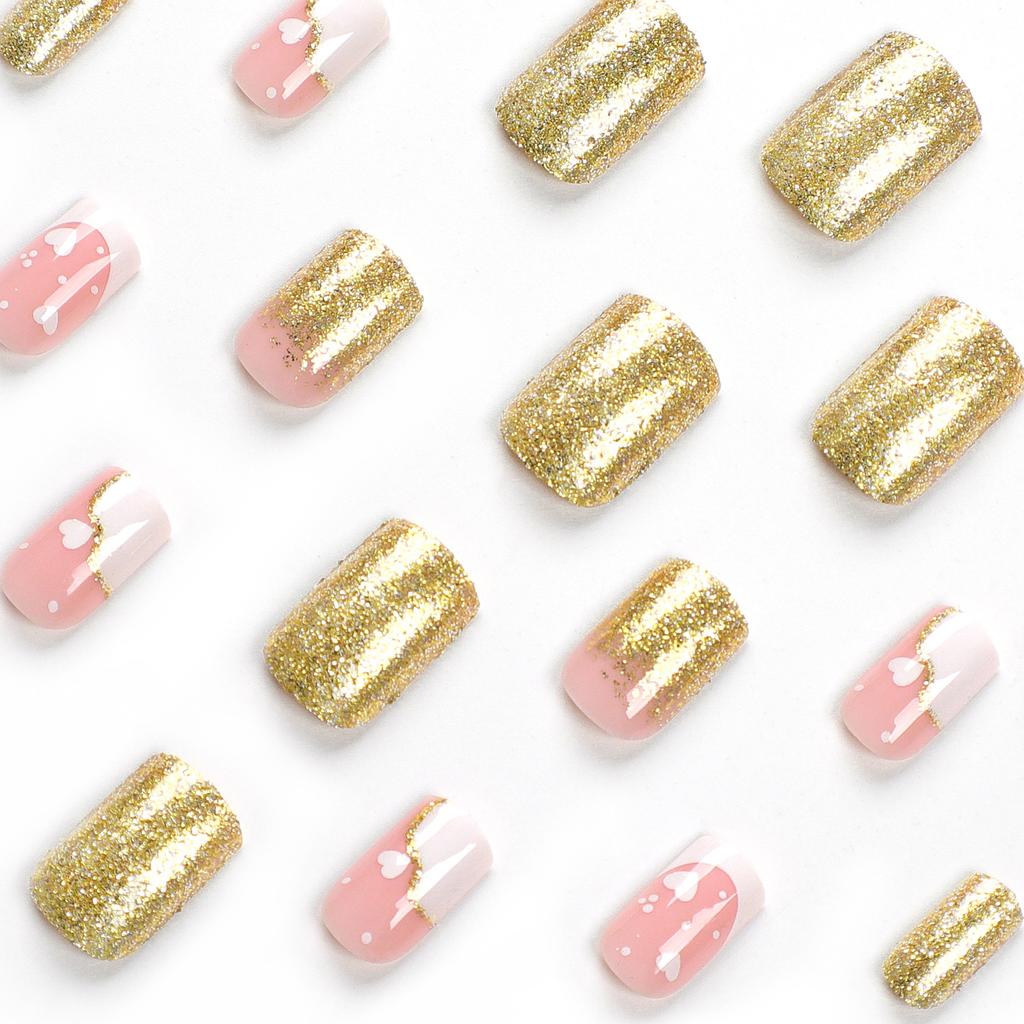 New Manicure Removable Wear Nail Contrasting Color Fake Nail Nail Piece Finished Nail Sticker Press On Nai