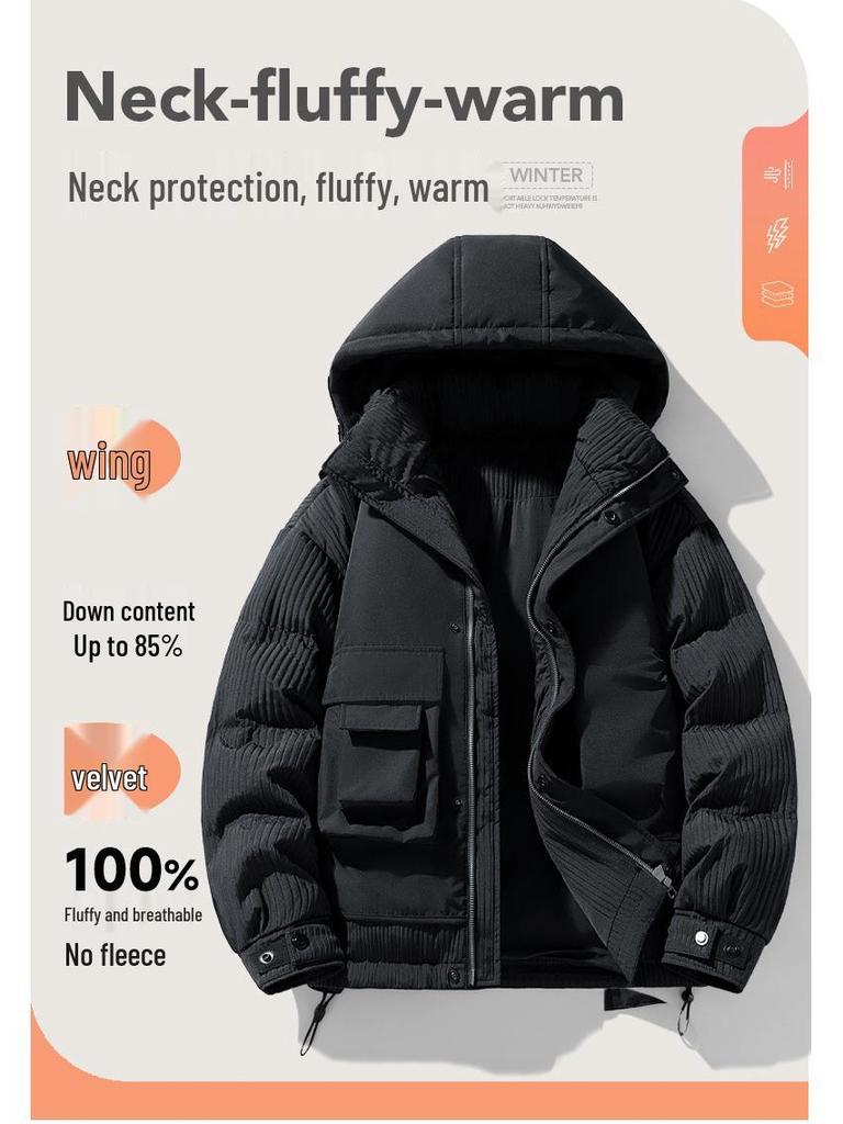 MLB & NY Winter Warmth: Unisex Japanese Style White Duck Down Jacket