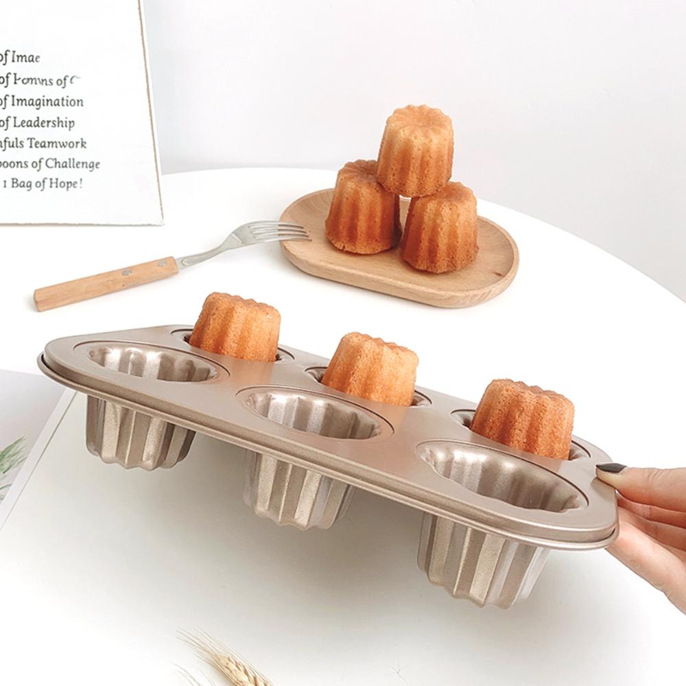 Dessert Cookware Carbon Steel French Non-Stick Cannele Mould Canele Mold Baking Tool Cake Pan