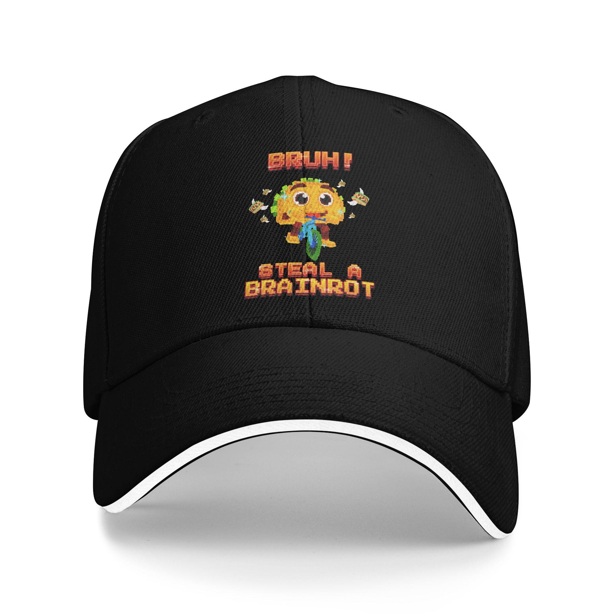 Every Chicleteira Bicicleteira Brainrot Funny Steal a brainrot Baseball Caps Popular Sandwich Hats Breathable Dad Hat Sport One Size