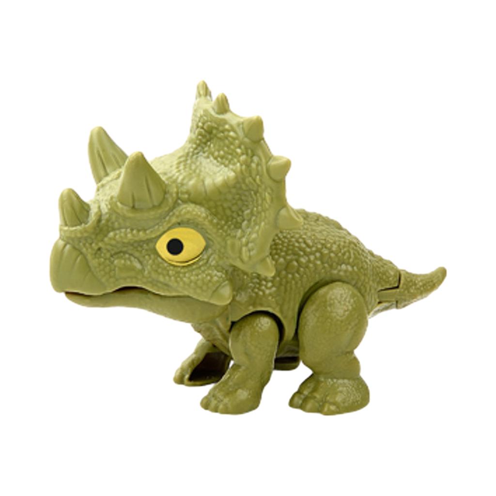 Snap On Dinosaur Finger Puppet Toy Action Figure Model Animal Children Joint Dinosaur Figurine Kids Interactive Toy