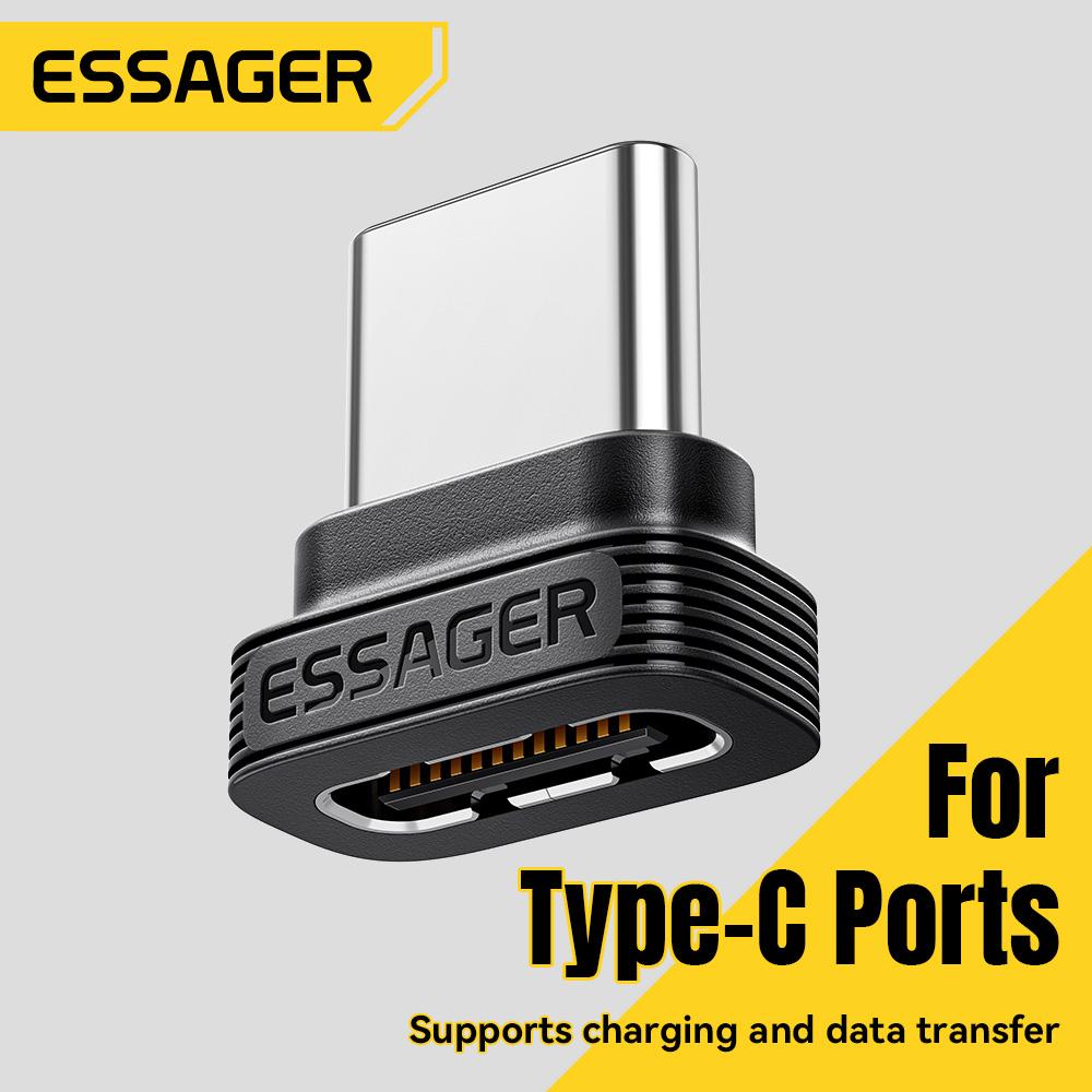 Essager Type C Dust Plug Type C To Type C OTG Adapter Supports Charging&Data Transfer Protective Plug For iPhone Samsung Xiaomi
