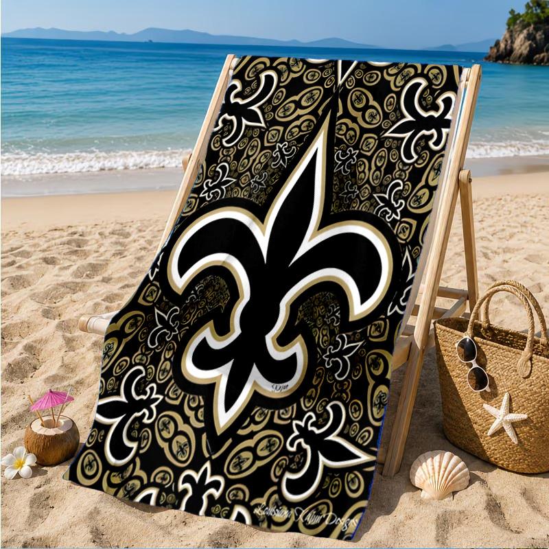 New Orleans Helmet Beach Towel, Microfiber Beach Towel, Perfect For Pool, Beach, Travel, Home Decor Beach Party Fan Gifts