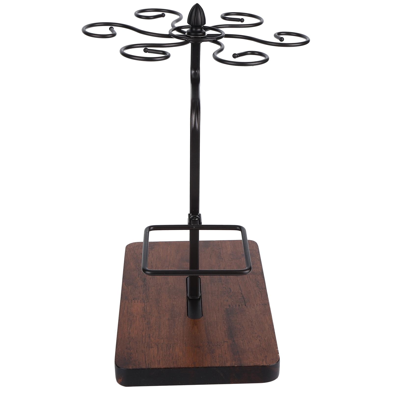 

Wine Glass Holder Multifunction Desktop Goblet Drying Rack for Home Kitchen Restaurant BarBlack чёрный