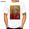 Shubuzhi New Cotton Top Quality Brand Shubuzhi New T Shirt Man Cotton NEW JURIJ GAGARIN MAN WAS THE WORLD MEN SHIRT