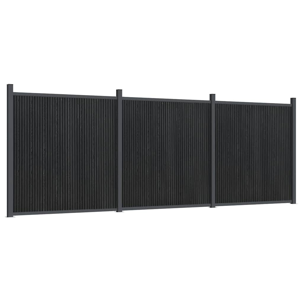Fence Panel Gray 526 X 186 Cm WPC