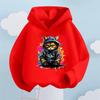 Graffiti Cool Cat Cartoon Printed Kids' Hoodie, Let Children Wear Personality-Filled Hip-Hop Playful Fashion Sense