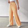Pantalones de Mujer de Cuadros de Tiro Alto y Pierna Recta - Moda Casual para Primavera, Otoño, Invierno y Vuelta al Cole