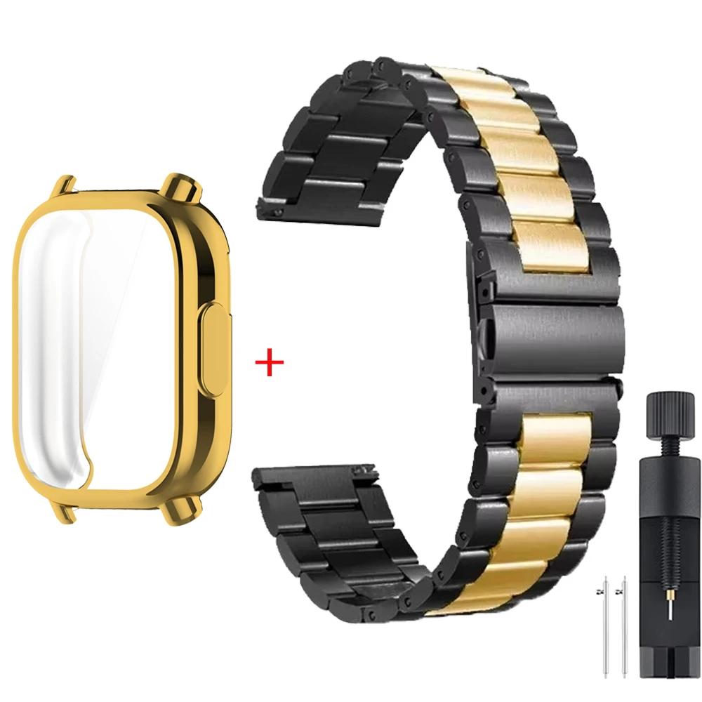 TPU Case+Stainless Steel Strap For Redmi Watch 5 Active Soft Case For Xiaomi Redmi Watch 5 Lite Luxury Metal Watchband Correa