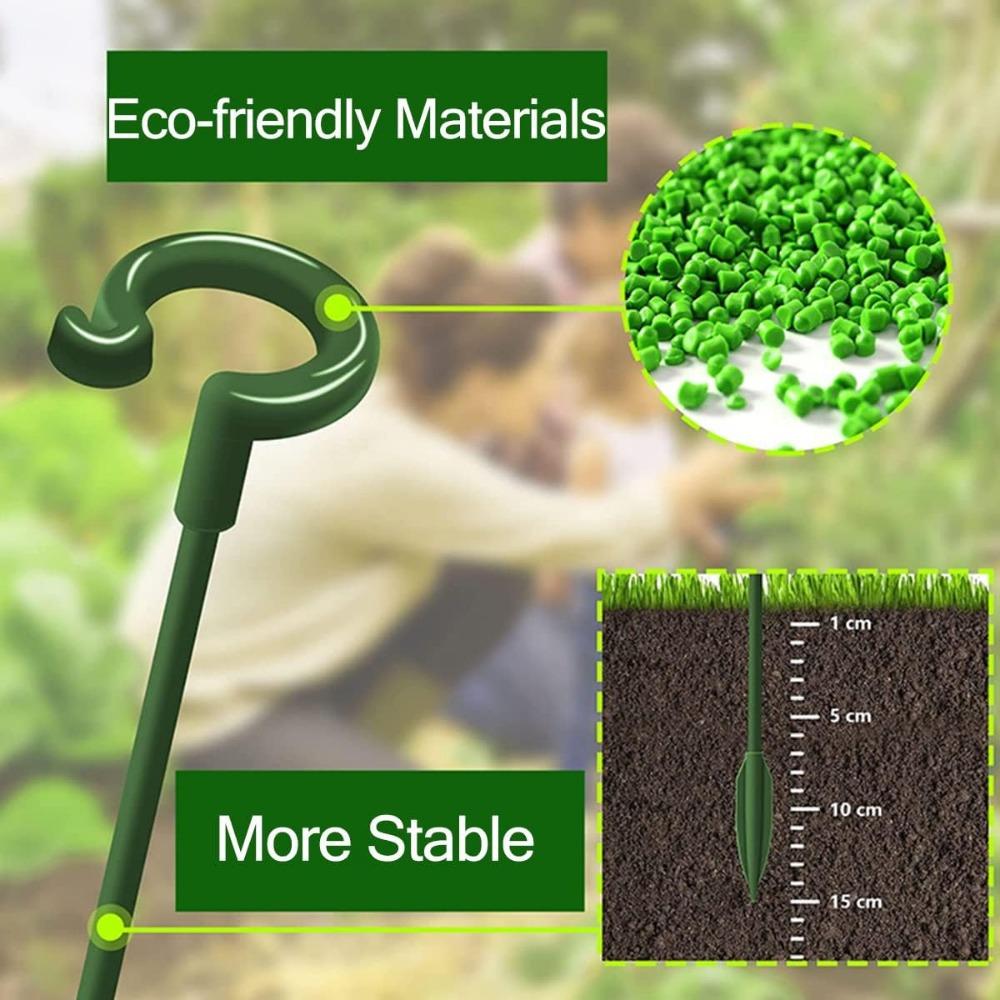 30 Pcs Plant Support Stakes with 30 Pcs Plant Clips Garden Floral Flower Support Single Stem Support Stake for Phalaenopsis Orchid Flower Roses