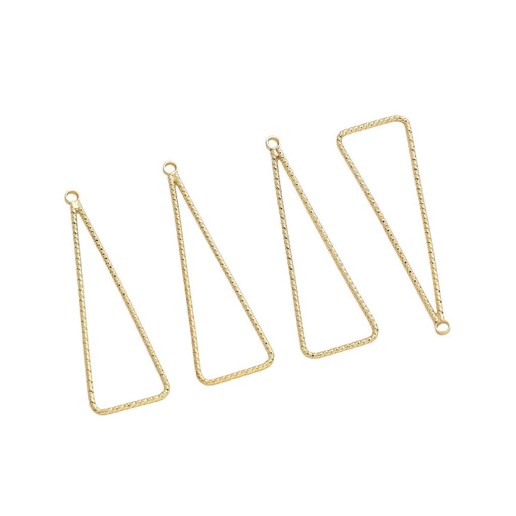 Pandantiv cu farmec cu geometrie triunghi rotund din cupru pentru fabricarea de bijuterii DIY, brățară cercei, accesorii colier