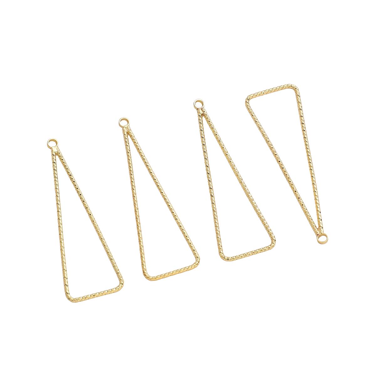 

Медный круглый треугольный геометрический очаровательный кулон для изготовления ювелирных изделий своими руками, серьги, браслет, ожерелье, аксессуары 13x38mm