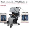 Zippered PU Leather Stroller Handle Cover - Removable & Washable Universal Accessory