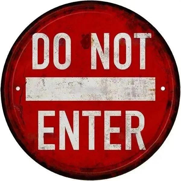 

Винтажная предупреждающая круглая металлическая табличка для гаража, жестяная табличка для домашнего бара, паба, магазина, Man Cave Yad, наружный настенный декор 30x30cm