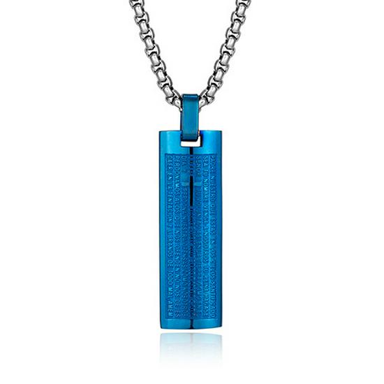 Stainless Steel Personalized Letter Cross Necklace for Men and Women
