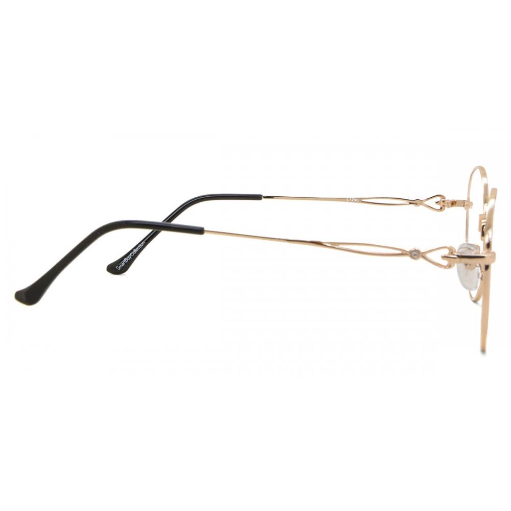 Full Rim Round Gold Smartbuy Collection Grosmorne L120c Fashion Unisex Eyeglasses